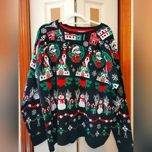 Disney Mens Mickey Mouse Holiday Sweater